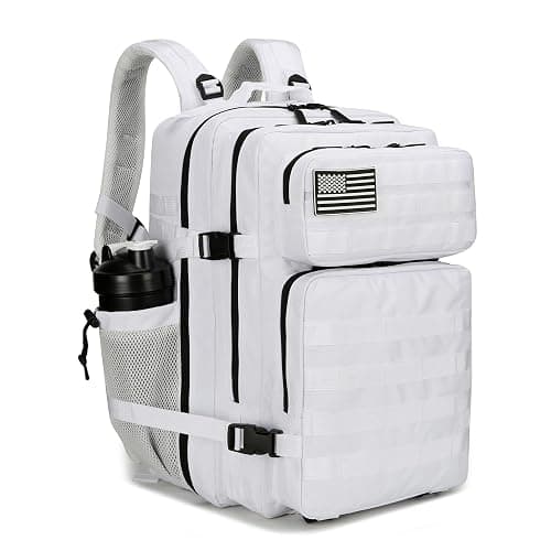 Lovelinks21 45L Tactical Assault Backpack 3 day assault pack with Molle Waterproof backpack Rucksack for Tactical Backpacks (White) - Image 1