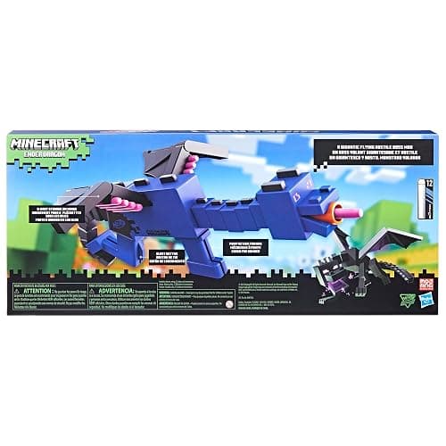 NERF Minecraft Ender Dragon Blaster, 4-Dart Internal Clip, 12 NERF Elite Foam Darts, Design Inspired by Mob in The Game thumbnail 9