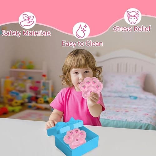 Big Taba Squishy Cat Paw Fidget Toy, Squishies Squeeze Toys for Girls 4-8, Ultra-Soft Sticky Sensory Toy Party Favors for Kids 8-12, Autism Stress Relief (Light Pink) thumbnail 3