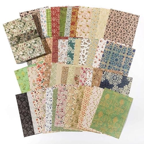 Vintage Floral Scrapbook Paper - Image 1