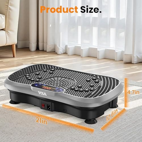 AXV Vibration Plate Fitness Platform Exercise Machine Vibrating Shaking Full Body Shaker Workout Vibrate Stand Shake Board Sport Gym for Weight Loss Fat Burner for Women Men thumbnail 9