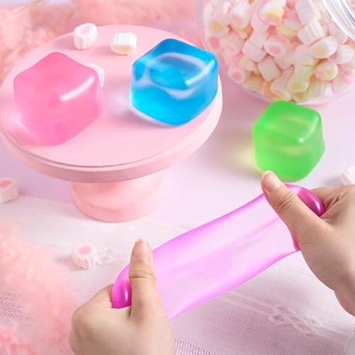JOYIN 4 Pack Clear Stress Cube, 2'' High Density Cube Toy, Slow Rising Sensory Squishy Toys for Adults, Birthday Gifts, Party Favors, Classroom Prizes thumbnail 7