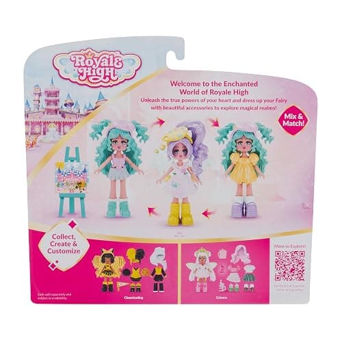 Royale High 3” School Spirit Fashion Pack: Art - Light Series 1-1 Figure with 15 Accessories - Wings Become Rings - Virtual Item Code Included - Ages 5+ thumbnail 4