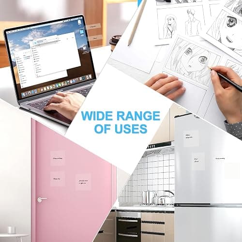 Hanyousheng 500 Sheets Transparent Sticky Notes, 4 Sizes Clear Sticky Note, Self-Stick Note Pads, See Through Sticky Notes, Perfect for Writing in Text Books and Office thumbnail 7