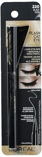L'Oreal Paris Makeup Infallible Flash Cat Eye Waterproof Liquid Eyeliner, Black, 0.44 oz. thumbnail 2