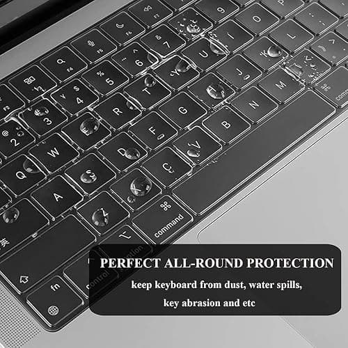 EooCoo Case Compatible with MacBook Air 13 inch M4 2025 2024-2022 Release M3 M2 A3240 A3113 A2681, Glitter Hard Shell&Keyboard Skin Cover&Screen Protector for Mac Air 13.6 inch Case, Sparkly Clear thumbnail 4