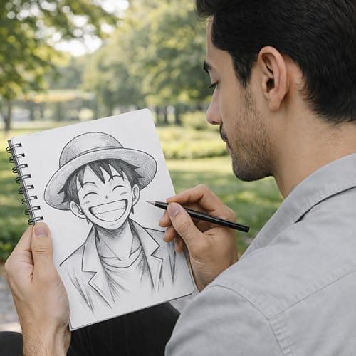 Zenacolor Sketchbook A5, Cuaderno de Dibujo 50 hojas/100 páginas, 200 g/m² de papel muy grueso - Bloc de Dibujo con Tapa Dura y espiral para Niños, Profesionales, Dibujar y Hacer Bocetos | Tapa dura · Encuadernación en espiral · Bloc de bocetos · Sin impresión · Páginas separables · Lápiz · Carbón · Pastel thumbnail 5