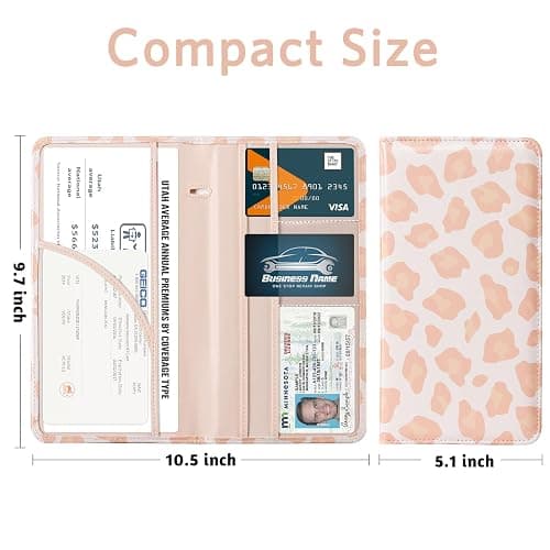 CoBak Car Registration and Insurance Holder - Vehicle Glove Box Car Organizer,Auto Truck Comparment Accessories Case with Magnetic Closure for Driver License,Cards thumbnail 5