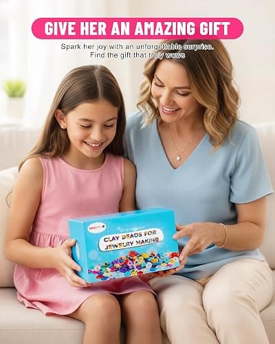 Redtwo 30000 Pcs Clay Beads Bracelet Making Kit, 9 Boxes 192 Colors Friendship Bracelet Kit Flat Polymer Clay Beads for Jewelry Making, Crafts Gift for Girls Ages 6-12 thumbnail 7