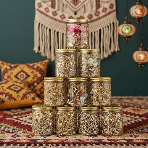 Mystery Jewelry Jar 30Pcs, Valentine's Gift Box – Necklace, Earrings, Ring, Bracelet Set for Her thumbnail 6