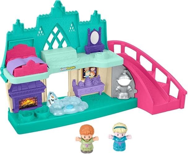 Fisher-Price Little People Disney Frozen Arendelle Castle Playset | Anna & Elsa Figures Included, Lights & Sounds for Pretend Play, Toddler Toy for Kids Ages 18+ Months - Image 1