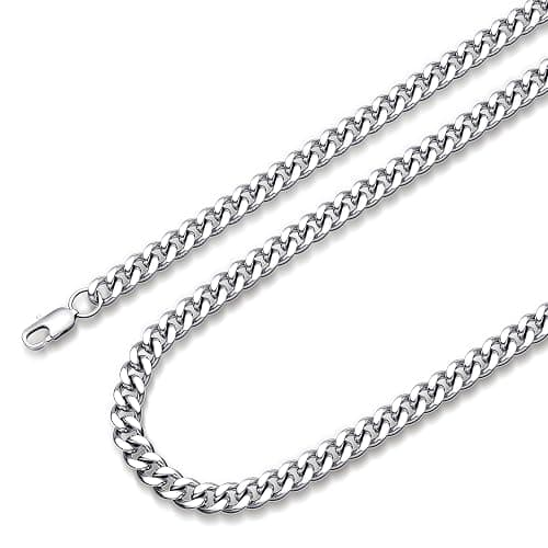 Jstyle 3.5mm Stainless Steel Cuban Link Chain Necklace for Men Women | Non Tarnish Neck Chains for Men, 316L Stainless Steel, Mens Jewelry Accessories Gifts, 16/18/20/22/24/26 Inch - Image 1