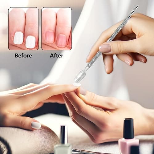 5-Piece Dual-Sided Cuticle Pusher Set - Professional Stainless Steel Manicure Pedicure Nail Care Tools thumbnail 5