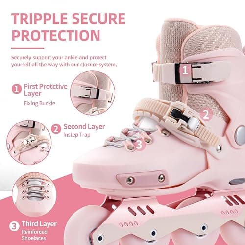 SWAY Adjustable Inline Skates for Kids, Teens and Adults, All Wheels Light Up High Performance Roller Skates for Boys and Girls Ideal for Roller Skate thumbnail 3