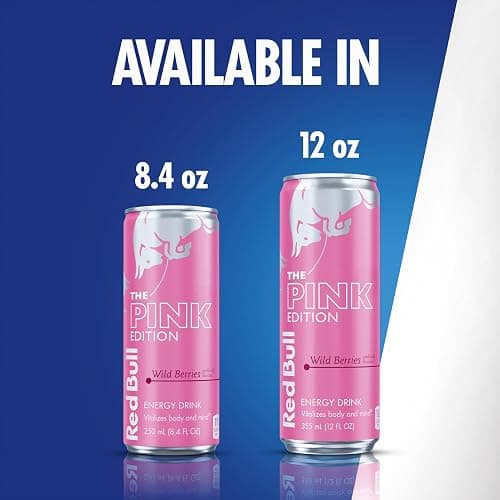 Red Bull Wild Berries, Pink Edition, with 80mg Caffeine plus Taurine & B Vitamins, 8.4 Fl Oz, 6 Packs of 4 Cans (Pack of 24) thumbnail 7