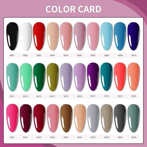 JODSONE 30 Colors Gel Nail Polish Set Same Color Same Bottles 6 PCS of Functional Gel Polish thumbnail 3