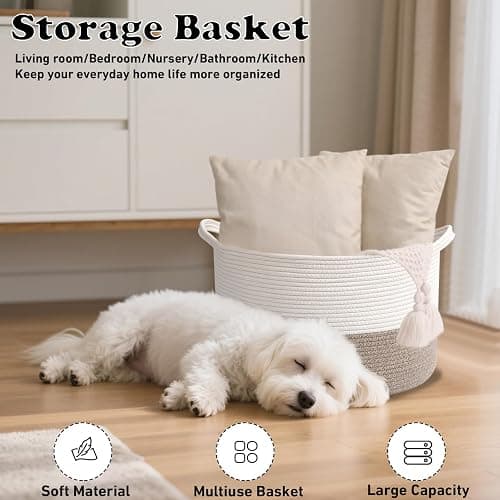 Large Basket for Blankets thumbnail 5