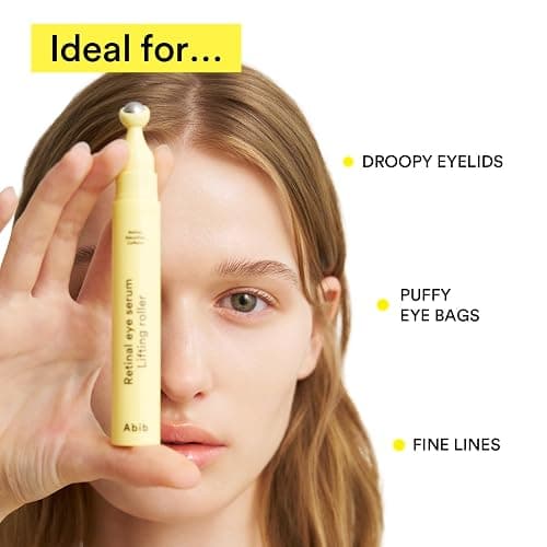 Abib Retinal Eye Serum Lifting Roller 0.5 Fl Oz,15ml | Anti-Aging Eye Applicator for Wrinkles, Puffiness, Dark Circles with Caffeine & Bakuchiol for Under Eyes | Travel Size Skincare Essential thumbnail 6