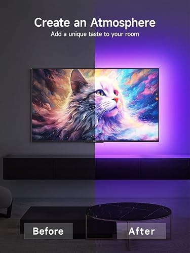 KANTUTOE LED Lights for TV, 16.4ft TV LED Backlight for 45-75in, RGB TV Backlight Behind Strip with Music Sync, Bluetooth APP and Remote Control Strip Lights USB Powered for Bedroom, Gaming thumbnail 3