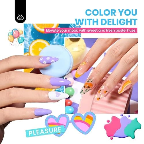 Beetles Gel Nail Polish Set - Emotional Spectrum 69PCS 60 Colors Gel Polish Kit Base Coat Glossy & Matte Top Coat UV Led Soak off Collection Brown Red Black Nude White Valentines Gifts for Women thumbnail 4