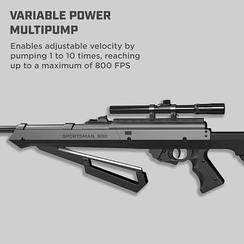 Barra Air Guns Sportsman 900 BB Gun Rifle for Adults, Pellet Rifles for Hunting, 177 Caliber Airgun with Rifle Scope - Shoot Pellets & BBS, 800 FPS thumbnail 6