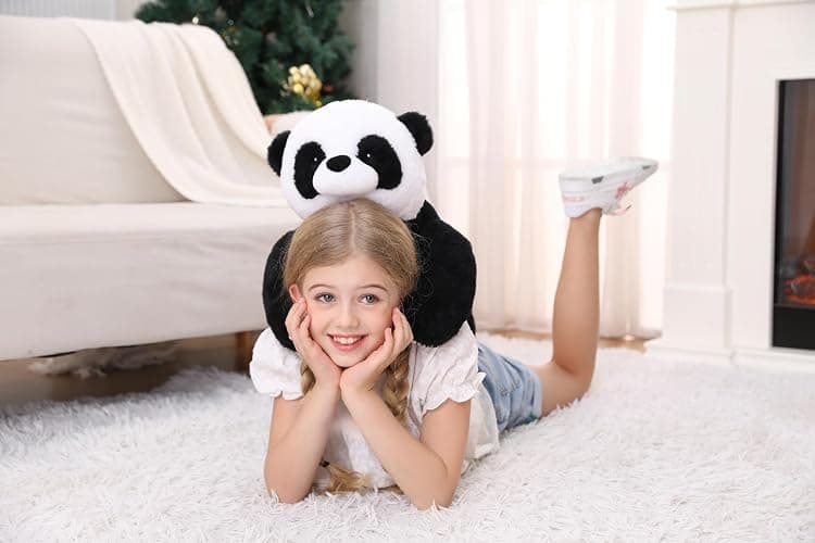 5 lbs, 27 inches Panda Weighted Stuffed Animals, Cuddly Weighted Panda Plush Pillow Giant Plush Ideal Gift for Adults & Kids thumbnail 6