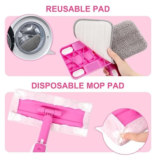CYYSFIVQZ Kids Spray Mop, Toddler Cleaning Set with Real Water Sprayer, 2 Washable Mop Pads & Storage Clip, Pretend Play Montessori Housekeeping Toys for Boys Girls Ages 3 4 5 6 7 8 thumbnail 6