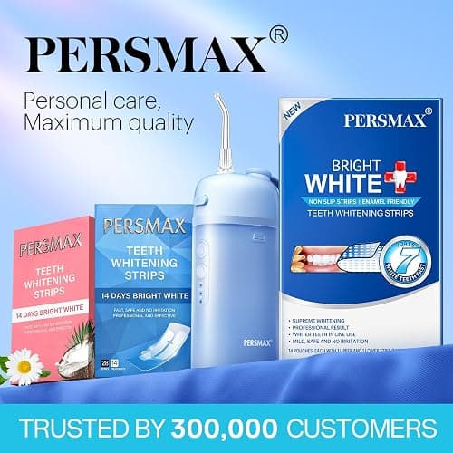 PERSMAX Teeth Whitening Strips – Professional Dentist Approved, Gum-Safe Formula, 14 Treatment, 28 Non-Slip Strips Kit, Pain-Free Express Whitening in 30-Min, Easy to Use for Bright Smile thumbnail 8
