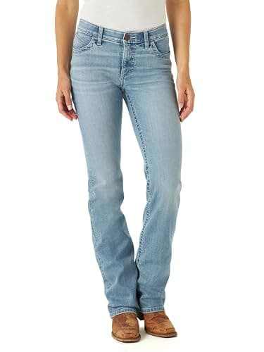 Wrangler Women's Willow Mid Rise Boot Cut Ultimate Riding Pant | Mid rise fit, Boot cut, Flat comfort seams, Decorative back pocket stitching, Five-pocket styling - Image 1
