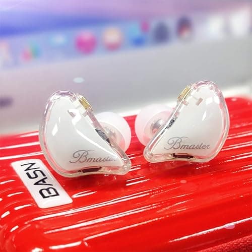 BASN Bmaster Triple Drivers in Ear Monitor Headphone with Two Detachable Cables Fit in Ear Suitable for Audio Engineer, Musician (White) thumbnail 3