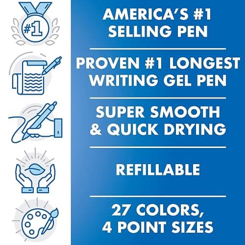 Pilot G2 Premium Gel Roller Pens 0.7, Fine Point Smooth Writing Pens Black, Pack of 12 thumbnail 4