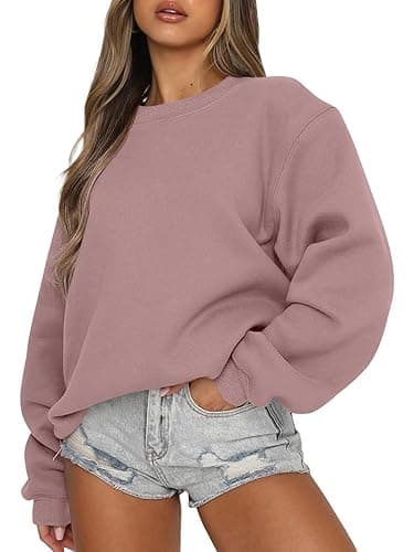 EFAN Womens Sweatshirts Oversized Crewneck Y2K Fleece Hoodies Fall Fashion 2025 Teen Girls Cute Winter Clothes Sweater - Image 1