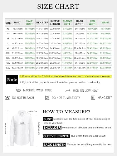 Button Down Shirts for Women Cotton Oxford Shirts Long Sleeve Dress Shirts Collared Blouses Work Casual Solid Tunic Tops thumbnail 6
