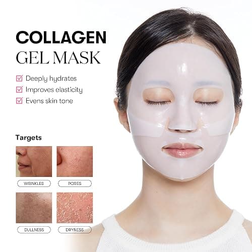 VT COSMETICS Collagen Reedle Shot 100 2-Step Hydrogel Mask (34.5g x 4ea), Firming & Elasticity Care, Exosome 500Da, Fine Lines, Hydrating Overnight Melting Mask, Korean Skincare, Facial Gel Mask thumbnail 2