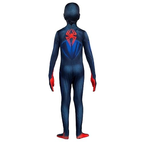 Marvel Miles Morales: Spider-Man Official Youth Deluxe Zentai Costume - Stretch Spandex with Hidden Zippers and Wrist Slits thumbnail 4