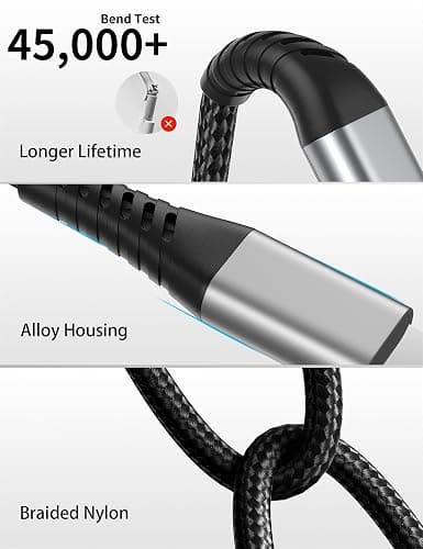 USB A to USB C Cable 2ft, 2 Pack Braided USB Type C Cable Fast Charging Cord, 2 ft USB to USB-C Cable for Car iPhone 15 16 17 Pro Max, iPad Air Pro, Samsung Galaxy S24 S23 Ultra, USBA to USBC Cable thumbnail 6