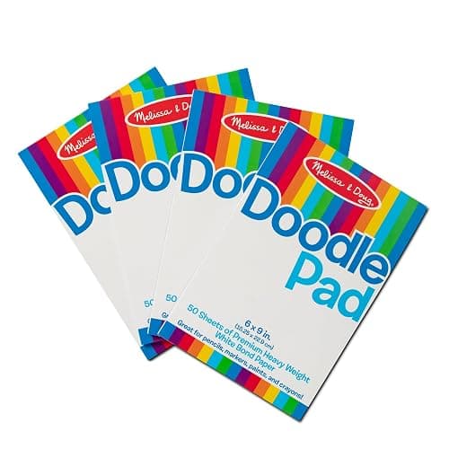 Melissa & Doug Drawing Paper Pad (6 x 9 inches) - 50 Sheets, 4-Pack Kids Drawing Paper, Coloring Pad for Kids | 4 Drawing Pads, 200 Sheets, Heavyweight Bond Paper, White, Sketching & Painting, Premium Art Supplies for Kids, Ages 3+ thumbnail 4
