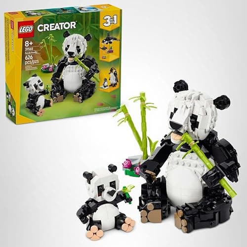 LEGO Creator 3 in 1 Wild Animals Panda Family - Building Toy Kit for Kids with 3 Building Options, Panda, Penguin, or Orca - 8 Year Old Girl & Boy Birthday Gifts - 31165 thumbnail 8