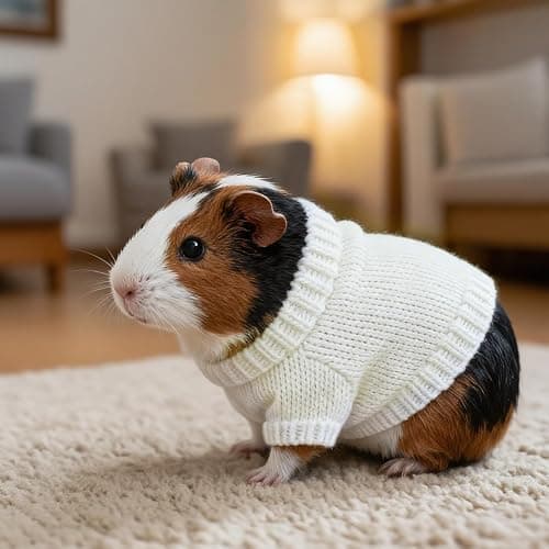 choyaxo 2pcs Guinea Pig Clothes Hamster Costume Guinea Pig Sweater Ferret Clothes Small Animal Outfit thumbnail 4