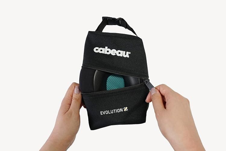Cabeau Travel Pillow for Long Flights – Evolution X - Memory Foam Neck Support - Comfort On-The-Go for Airplane, Train, and Car (Turquoise) with Evolution X Travel Bag - Black thumbnail 3