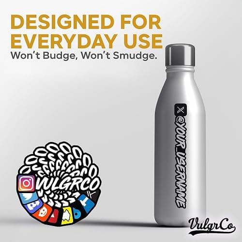 VulgrCo Custom Social Media Stickers, Custom Car Stickers for Social Media | Compatible with Instagram, Facebook, Youtube, Personalized Handles, Clean Username Display with Multiple Background Options thumbnail 4