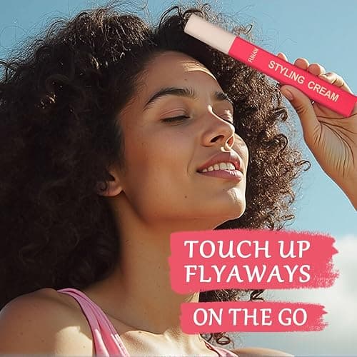 FUNAN Styling Cream for Hair, Hair Cactus Fruit 3-in-1 Styling Cream with Taming Wand for Flyaways, Frizz Control, Edge Styling, No Flaking, Slick Back Hair Products for All Hair Types 0.6 oz thumbnail 8