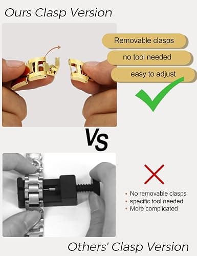 JR.DM Gold Watch Bands for Women Compatible with Apple Watch 38mm 40mm 41mm 42mm (S10/11) Adjustable Metal Band Cowboy Steel Chain Bracelet for iWatch Series1/2/3/4/5/6/7/8/9/10/11 SE 3/2/1 (No Case) thumbnail 7