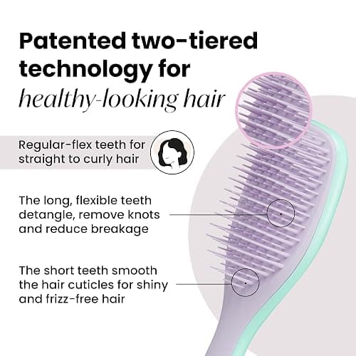 Tangle Teezer Ultimate Detangler Hairbrush, Eliminates Knots & Reduces Breakage, Mini Hair Brush for Travel, Small Hands & All Hair Types, Wisteria Leaf - Wisteria Leaf thumbnail 2