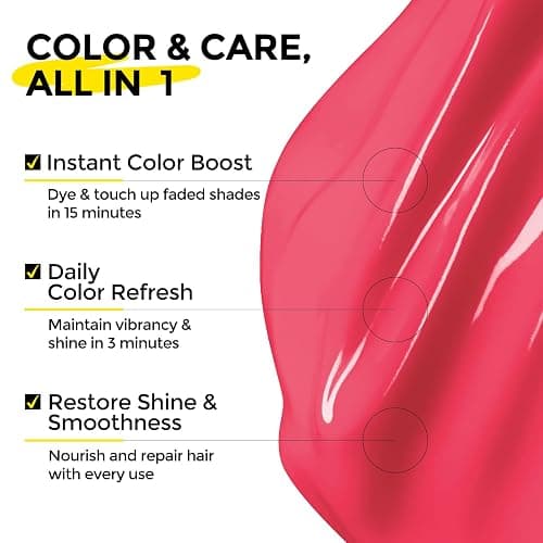 COLORLOMO Semi Permanent Hair Color - 6 oz Color Depositing Conditioner with Shea Butter & Almond Oil- Color Conditioner Depositing Hair Mask - Vegan, Paraben, Ammonia & Sulfate Free -Pink thumbnail 2