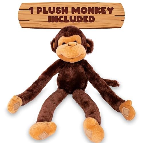 ArtCreativity Long Arm Plush Monkey, 23 Inch Hanging Monkey with Connectable Limbs, Ultra Soft and Huggable Stuffed Animal for Kids, Cute Home and Nursery Décor, Best Birthday Gift Idea thumbnail 4
