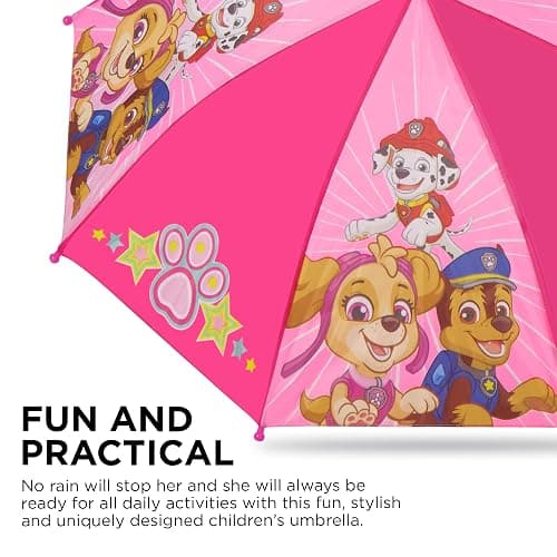 Nickelodeon girls Kids Umbrella and Poncho Raincoat Set, Paw Patrol Girls Rain Wear for Toddler 2-3 Or Kids 4-7 thumbnail 3