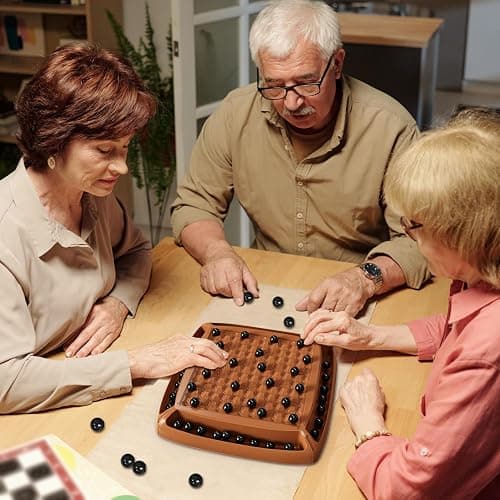 Magnet Game, Magnetic Game Chess 40 Piceses, Family Games for Kids and Adults, Board Game for Kids 8-12 Family Games Night 2-4 Players, Gifts for Teens Kid (Brown) thumbnail 2