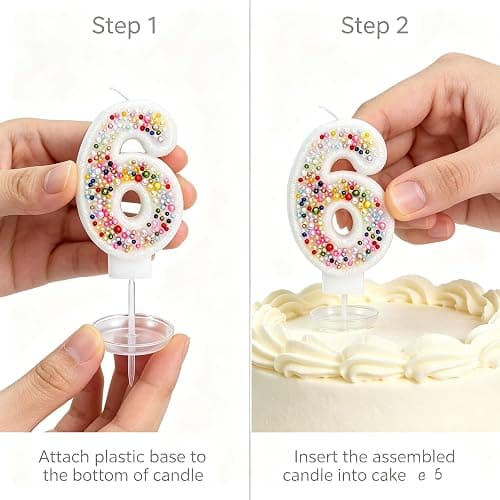 Birthday Candles, Pearl Sequin Number Candle Party Supplies (Number-22) thumbnail 5