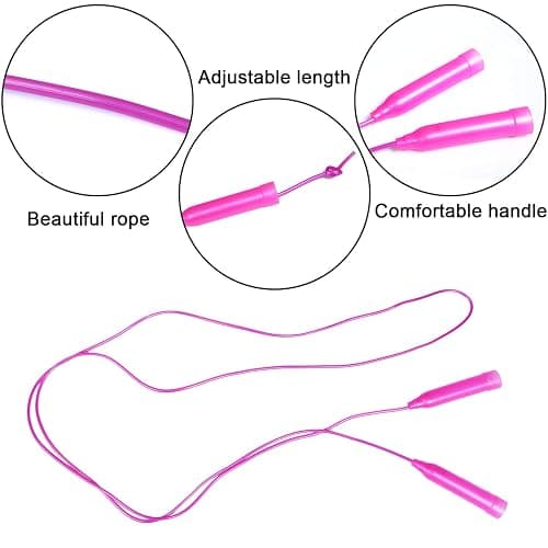 Aneco 10 Pack Kids Jump Rope Set Colorful Outdoor Jump Ropes 7.3 Feet Jumping Ropes Great Birthday Party Sports Activities Favors Gift thumbnail 4